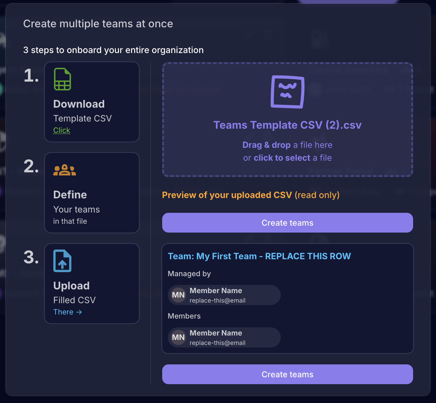 bulk teams last step